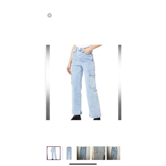 We Wore What Utility Straight Leg Med Wash 31 Cargo - Picture 1 of 13